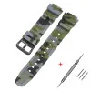 Ремешок для Casio G-Shock AQ-S800/AE-1200 Camo Green BK фото 2