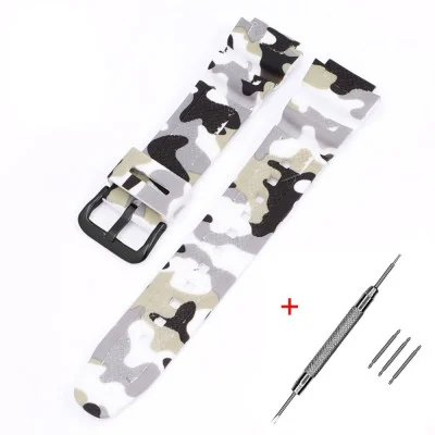 Ремешок для Casio G-Shock AQ-S800/AE-1200 Camo White BK