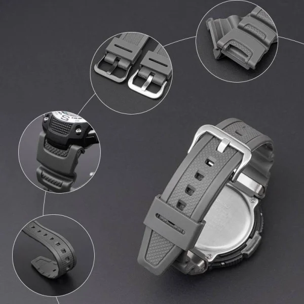 Ремешок для Casio SGW-100 Gray SI фото 17