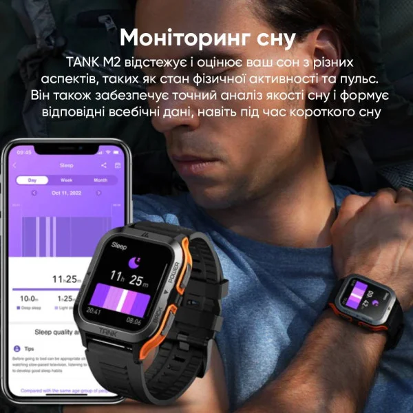 Спортивний Розумний Годинник Kospet Tank M2 Orange + Спортивні Режими, Водозахист, Дзвінки фото 20