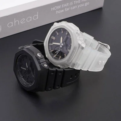 Ремінець для Casio G-Shock GA-2100/2110 Translucent Silver