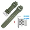 Ремешок для Casio G-Shock GW-A1000/GW-4000/GA-1000 Army Green Silver фото 2