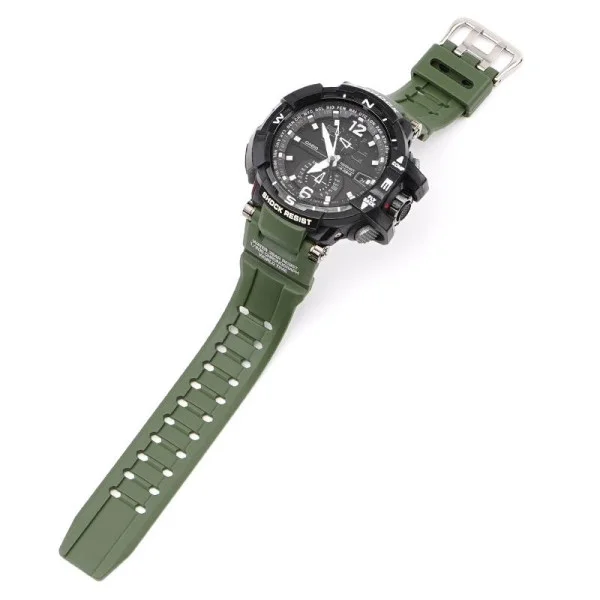 Ремешок для Casio G-Shock GW-A1000/GW-4000/GA-1000 Army Green Silver фото 4
