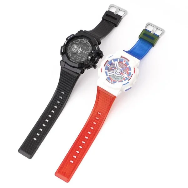 Ремешок для Casio G-Shock GA-100/110 Transl-Red-Blue SI фото 5