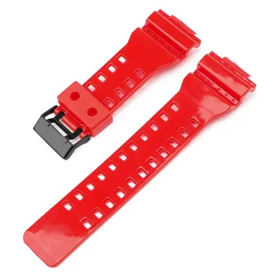 Ремешок для Casio G-Shock GA-100/110/120 Red-Glossy BK