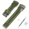Ремешок для Casio G-Shock GA-100/110/120 Army Green-Glossy BK