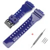 Ремешок для Casio G-Shock GA-100/110/120 Dark Blue-Glossy BK фото 2