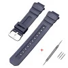 Ремінець для Casio G-Shock AW-282B/590/591/5230, AWG-M100/M101, G-7700/7710 Dark Blue Silver фото 2