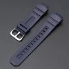 Ремінець для Casio G-Shock AW-282B/590/591/5230, AWG-M100/M101, G-7700/7710 Dark Blue Silver фото 3