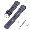 Ремешок для Casio G-Shock AW-282B/590/591/5230, AWG-M100/M101, G-7700/7710 Dark Blue Silver фото 2