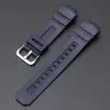 Ремешок для Casio G-Shock AW-282B/590/591/5230, AWG-M100/M101, G-7700/7710 Dark Blue Silver фото 3