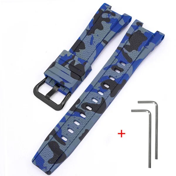 Ремешок для Casio G-Shock GST-W300 Camo Blue BK фото 1