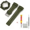 Ремешок + безель (рант) для Casio G-Shock GA-100 Army Green-Glossy SI фото 2