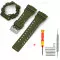Ремешок + безель (рант) для Casio G-Shock GA-100 Army Green-Glossy SI