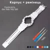 Ремешок + безель (рант) для Casio G-Shock GA-100 Dark Blue-Glossy SI фото 3