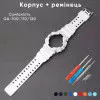 Ремешок + безель (рант) для Casio G-Shock GA-100 Dark Blue-Glossy SI фото 3