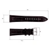 Шкіряний ремінець Premium 20х18 мм. Brown фото 4