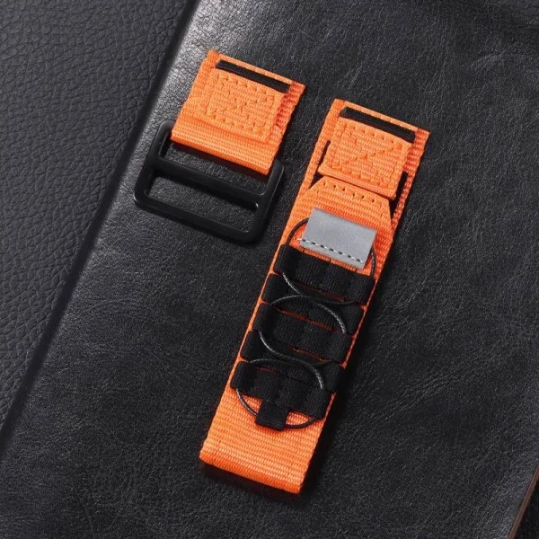 Ремінець для годинника Nylon Pro Orange 22 мм фото 1