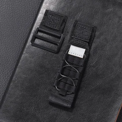 Ремінець для годинника Nylon Pro Black 22 мм