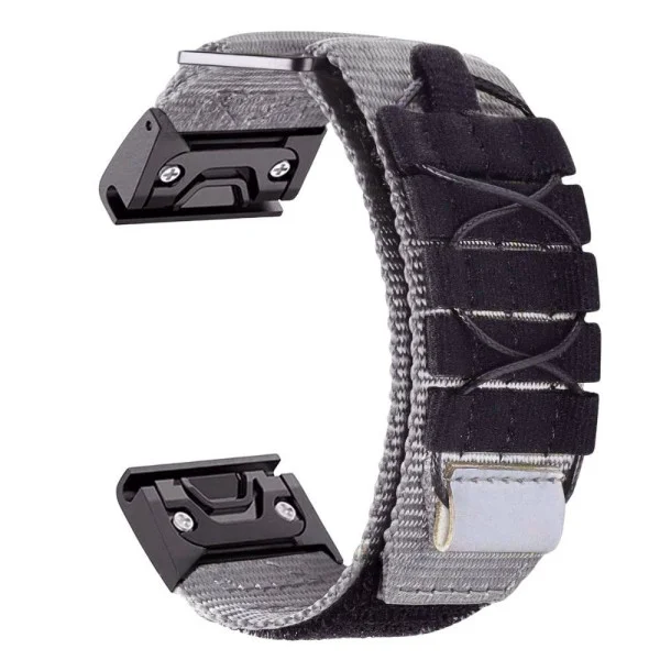 Ремінець для годинника Nylon Pro for Garmin Grey 22 мм фото 1