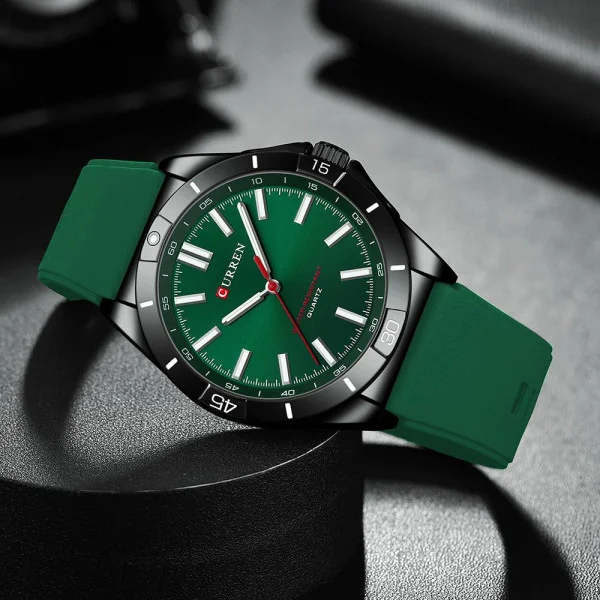 Чоловічий годинник Curren 8449 Black-Green фото 4