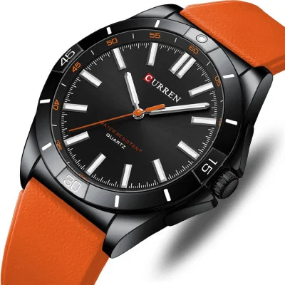 Мужские часы Curren 8449 Black-Orange