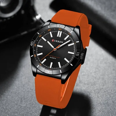Мужские часы Curren 8449 Black-Orange