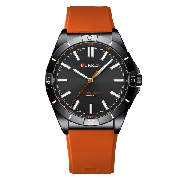 Мужские часы Curren 8449 Black-Orange фото 1