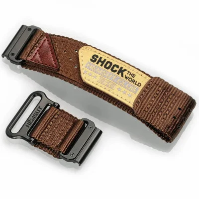 Ремешок для часов Hemsut HGA142 Shock the world Garmin Brown 22 mm