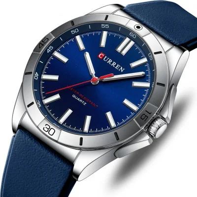 Чоловічий годинник Curren 8449 Silver-Blue