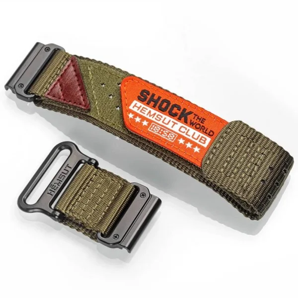 Ремінець для годинника Hemsut HGA142 Shock the world Garmin Green 26 mm фото 1