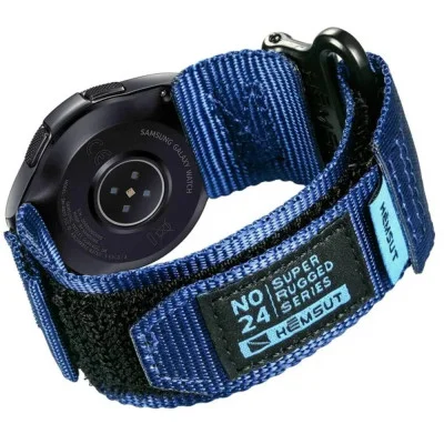 Ремінець для годинника Hemsut HGA121 Super Strong Nylon Blue 22 mm