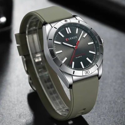Чоловічий годинник Curren 8449 Silver-Black-Grey