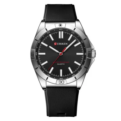 Мужские часы Curren 8449 Silver-Black
