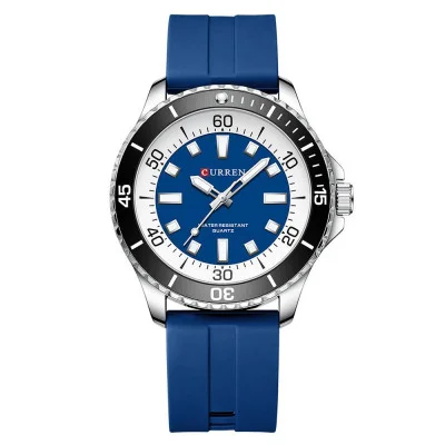 Чоловічий годинник Curren 8448 Silver-Blue