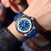 Чоловічий годинник Curren 8448 Silver-Blue фото 4