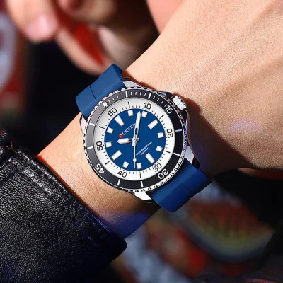Чоловічий годинник Curren 8448 Silver-Blue