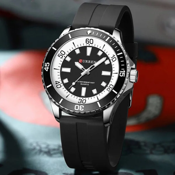 Мужские часы Curren 8448 Silver-Black фото 5