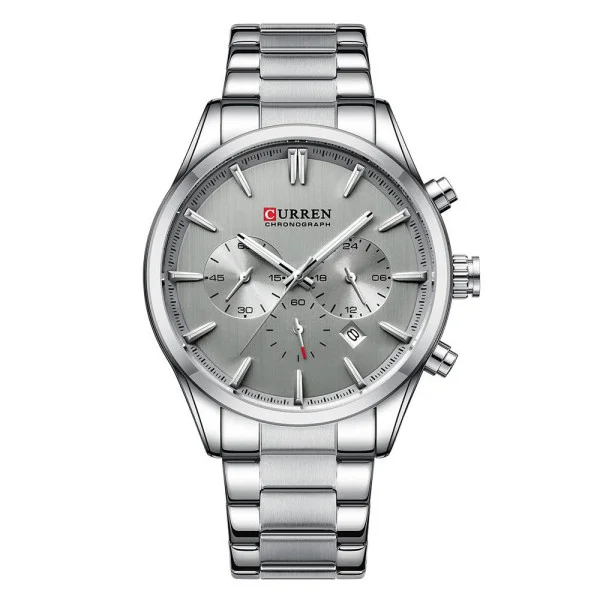 Чоловічий годинник Curren 8446 All Silver фото 1
