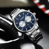 Чоловічий годинник Curren 8446 Silver-Blue фото 4