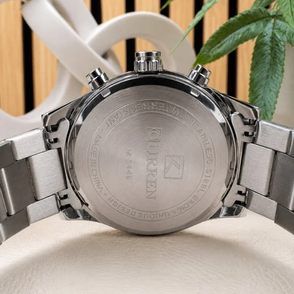 Чоловічий годинник Curren 8446 Silver-Gold-Black фото 11