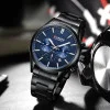 Чоловічий годинник Curren 8446 Black-Blue фото 4