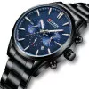 Чоловічий годинник Curren 8446 Black-Blue фото 3