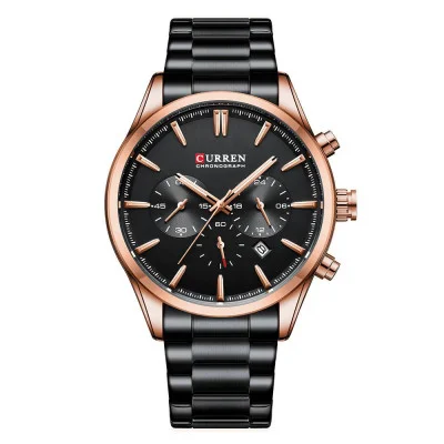Чоловічий годинник Curren 8446 Rose Gold-Black
