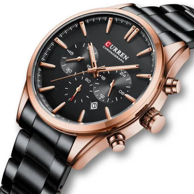 Чоловічий годинник Curren 8446 Rose Gold-Black