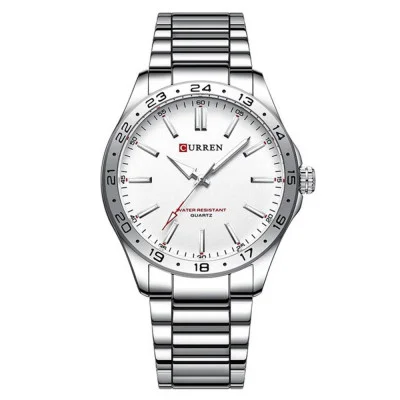 Мужские часы Curren 8452 Silver-White