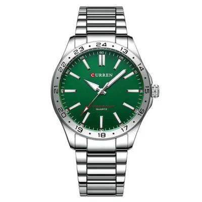 Мужские часы Curren 8452 Silver-Green