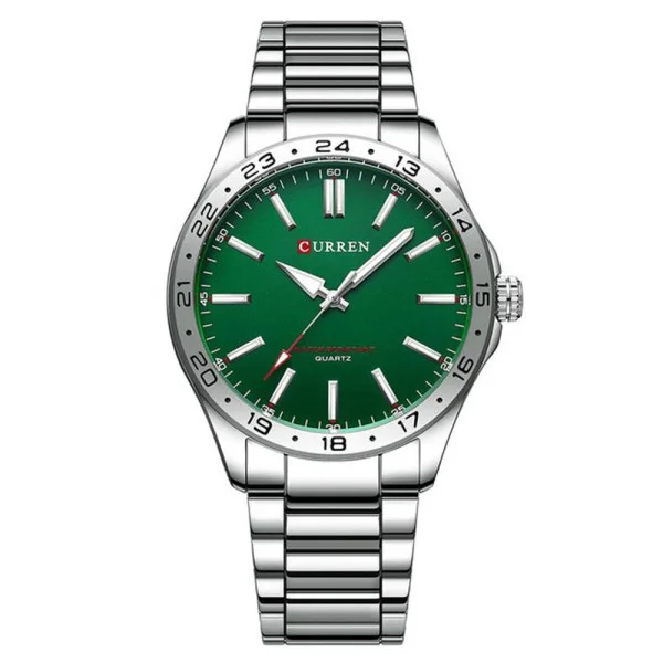 Чоловічий годинник Curren 8452 Silver-Green фото 1