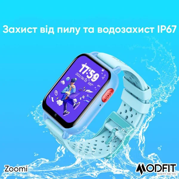 Розумний дитячий годинник Modfit Zoomi All Black фото 15