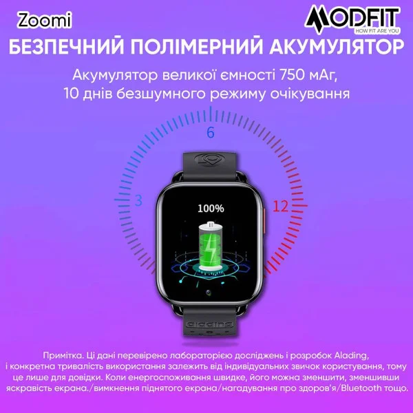 Розумний дитячий годинник Modfit Zoomi All Black фото 17